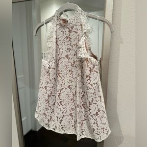 Beautiful brand new white lace top!